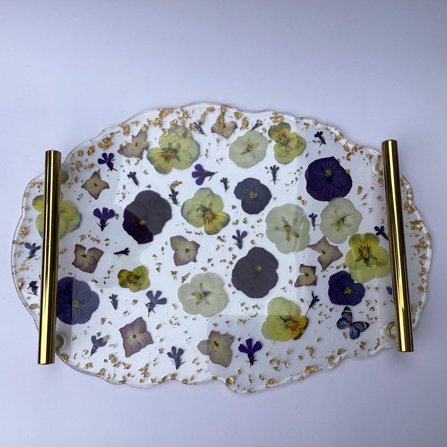 Floral Tray (With real dried flowers)