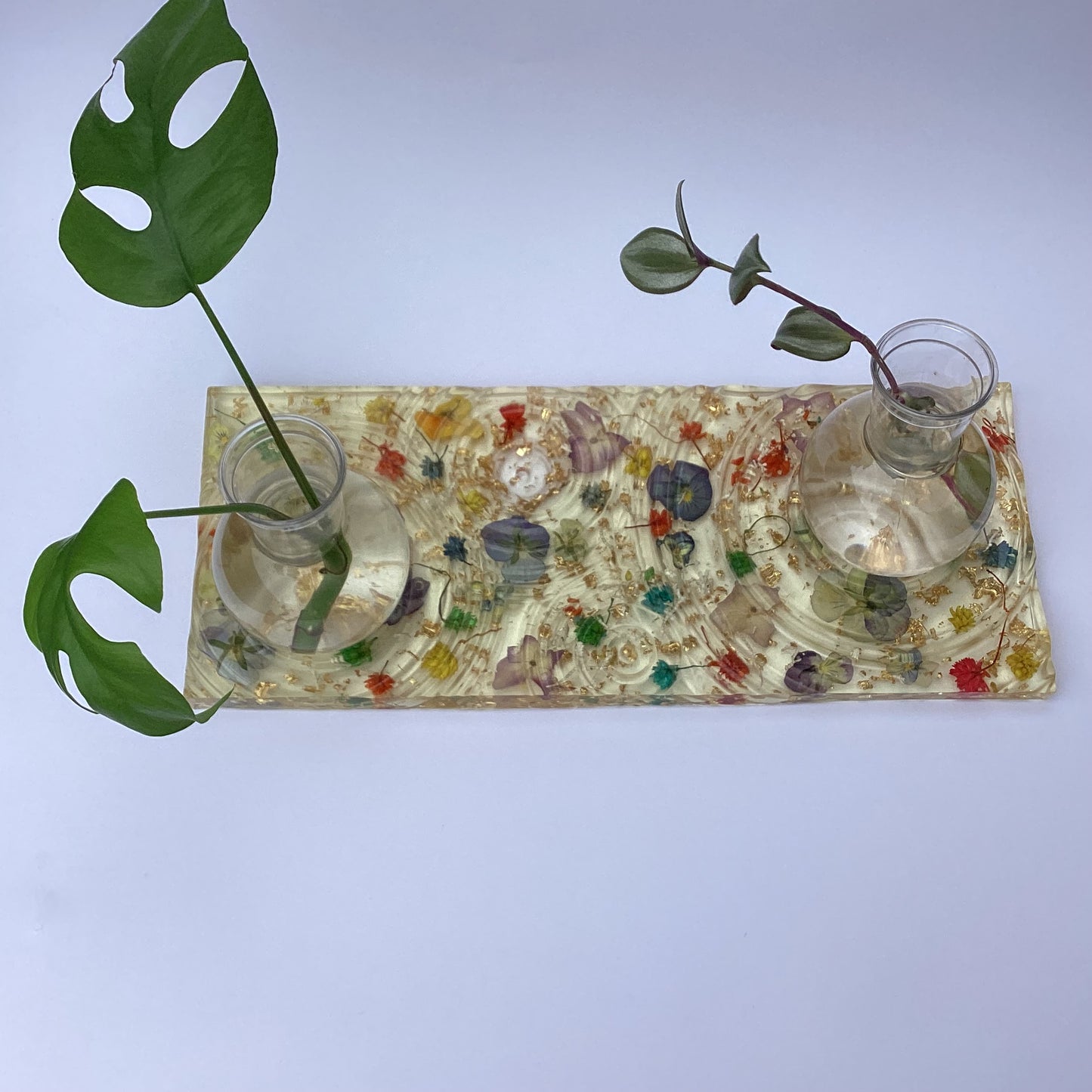Propagation Station made with real dried flowers or crystals