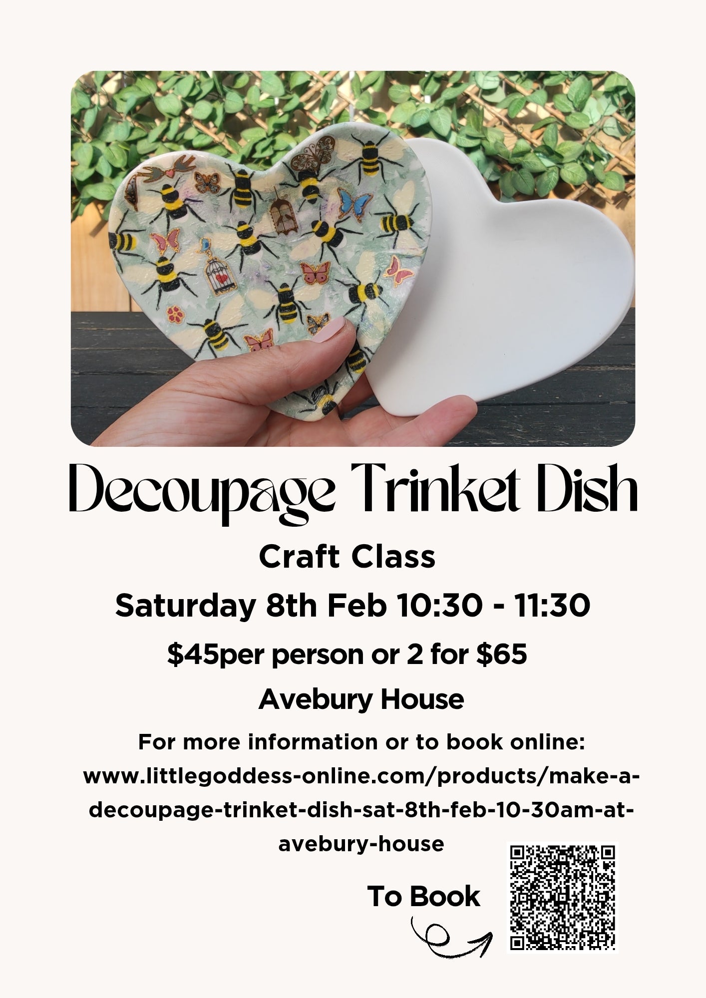 Make a Decoupage Trinket dish, Sat 8th Feb, 10:30am at Avebury House