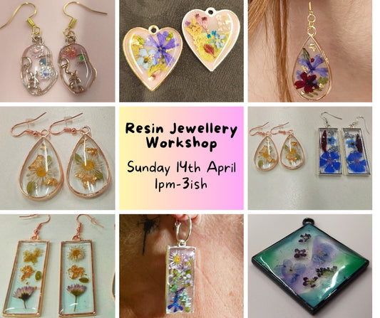 Resin Jewellery Workshop - Spotlight Creative Studio, Sunday 14th April, 1:00-3ish