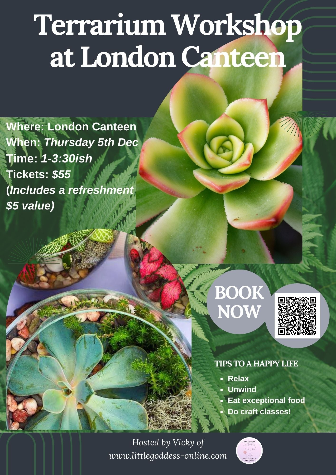 Make a Terrarium at London Canteen, Thus Dec 5th, 1pm